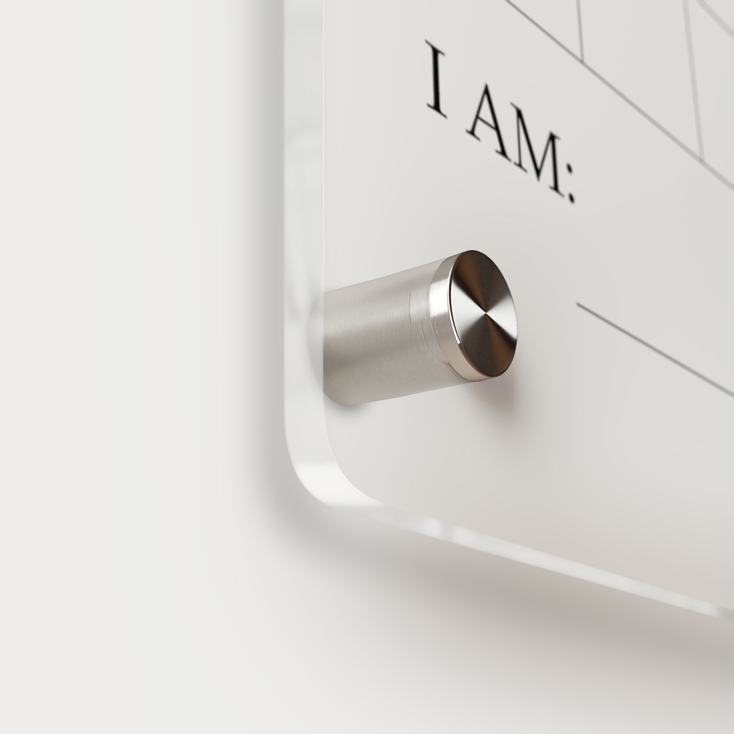 Monthly Goals Acrylic Wall Planner — Minimal Intentional Planning Board