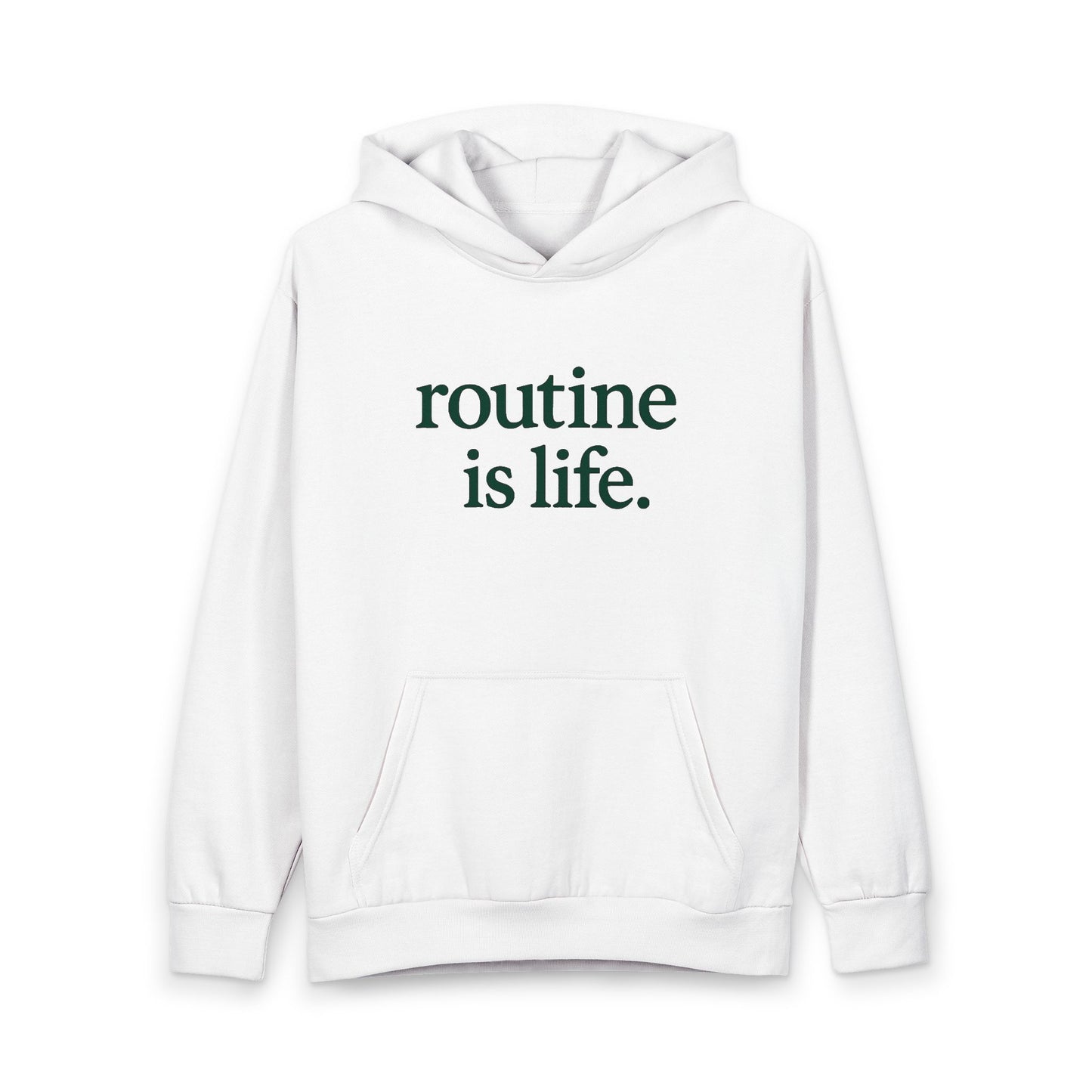 루틴 이즈 라이프 코지 풀오버 후드 티셔츠