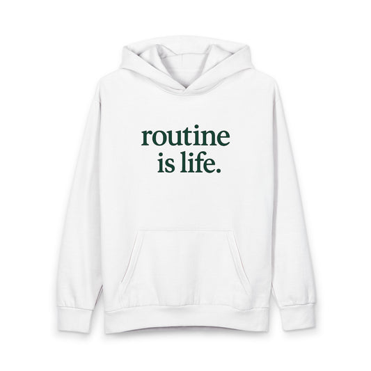 Routine is Life Cozy Pullover Hoodie
