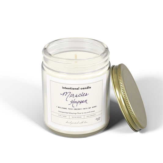 Miracles Happen Intentional Candle – Coconut Wax