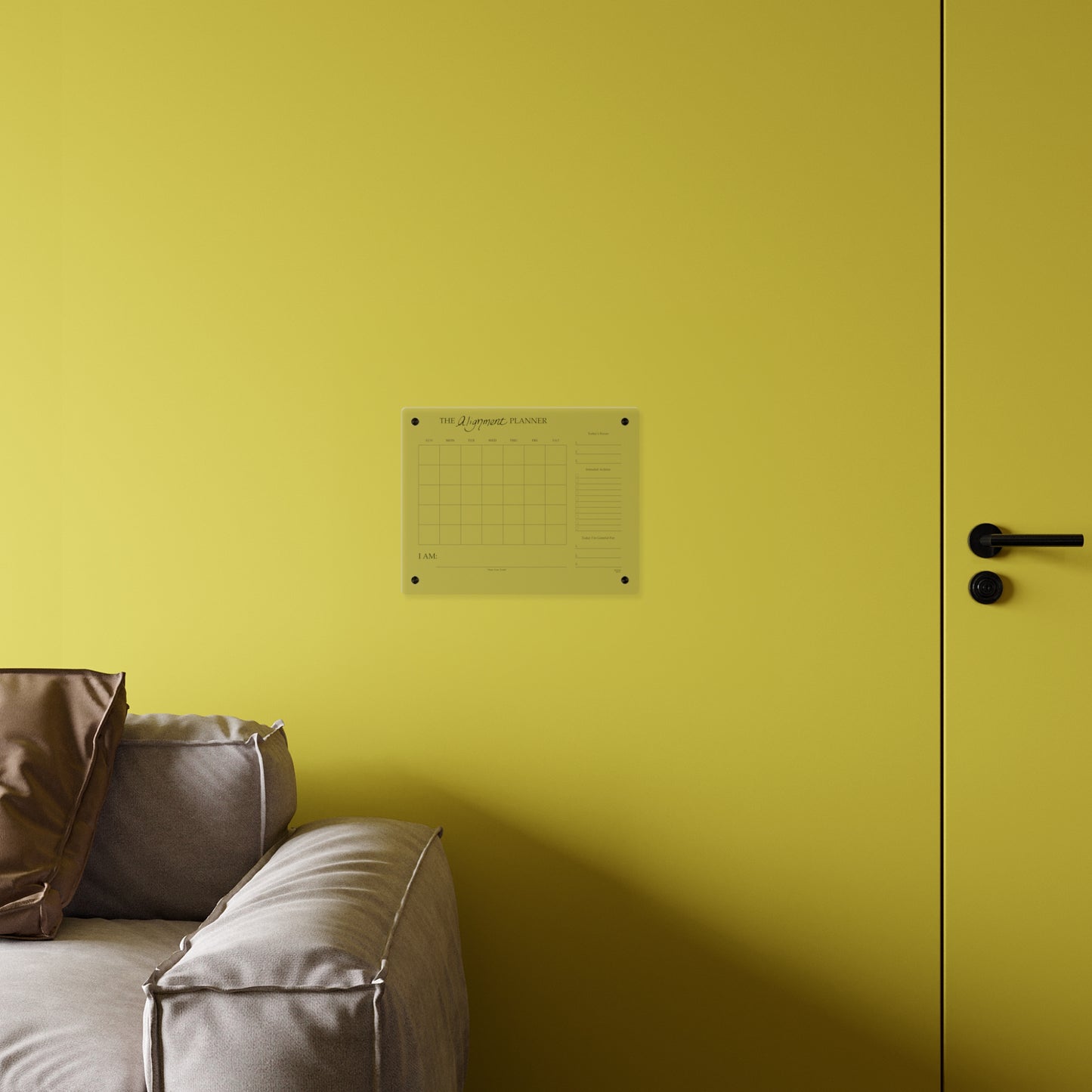 The “Alignment” Acrylic Wall Planner — Intentional Monthly Calendar