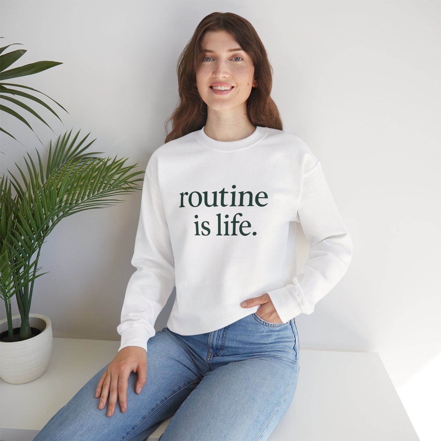 Routine is Life Crewneck Sweatshirt