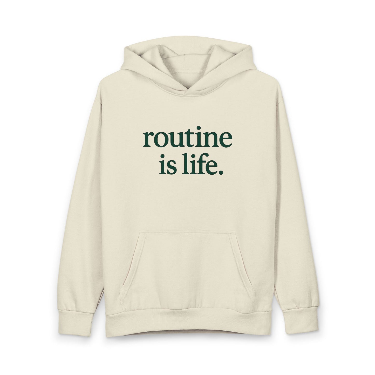 루틴 이즈 라이프 코지 풀오버 후드 티셔츠 