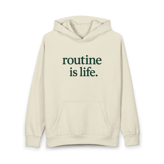 Routine is Life Cozy Pullover Hoodie
