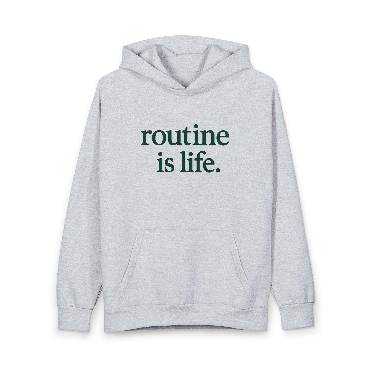 루틴 이즈 라이프 코지 풀오버 후드 티셔츠 