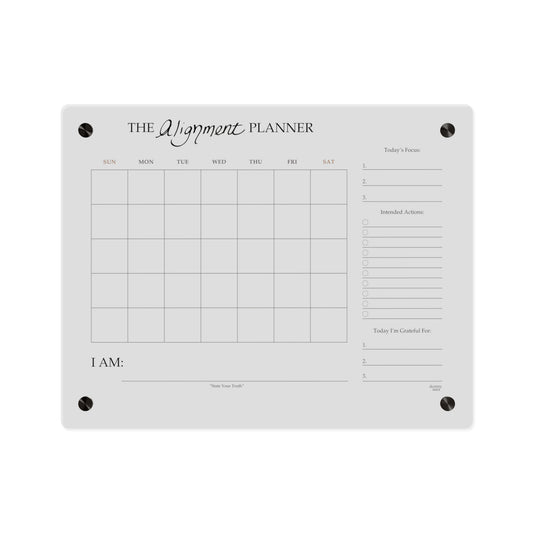 The “Alignment” Acrylic Wall Planner — Intentional Monthly Calendar