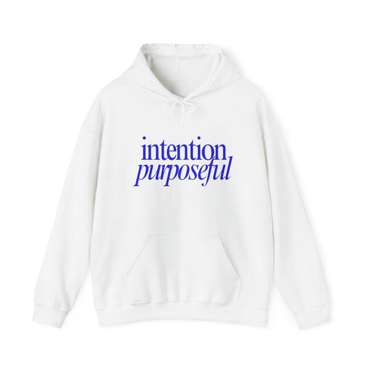 Intention Purposeful Cozy Hooded Sweatshirt - Motivational Apparel